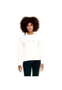 LEONE 1947 APPAREL - Damska bluza Leone z kapturem Basic. Typ kołnierza: kaptur. Kolor: biały. Materiał: tkanina. Sport: fitness