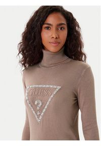 Guess Golf W5BR39 Z2NQ2 Brązowy Regular Fit. Typ kołnierza: golf. Kolor: brązowy. Materiał: wiskoza #2