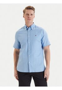 TOMMY HILFIGER - Tommy Hilfiger Koszula MW0MW42450 Niebieski Regular Fit. Kolor: niebieski. Materiał: bawełna #1