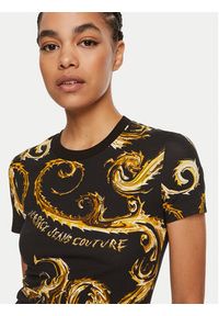 Versace Jeans Couture T-Shirt 77HAH608 JS409 Czarny Slim Fit. Kolor: czarny. Materiał: bawełna #5