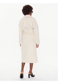 Calvin Klein Płaszcz wełniany K20K205006 Écru Oversize. Materiał: wełna