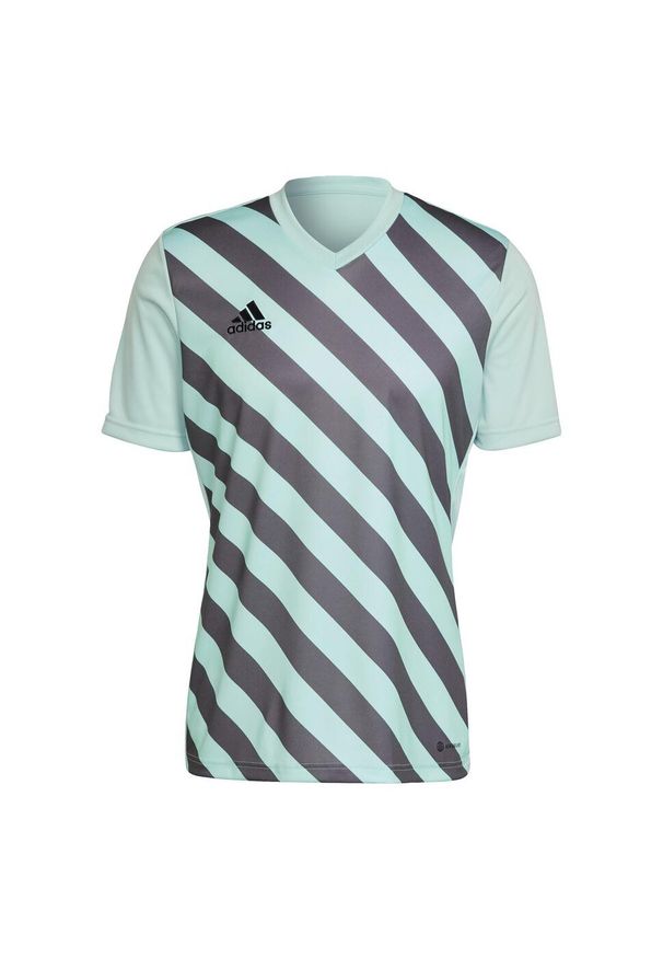 Adidas - Entrada 22 Graphic Jersey. Kolor: szary, wielokolorowy, zielony. Materiał: jersey. Sezon: lato. Sport: piłka nożna