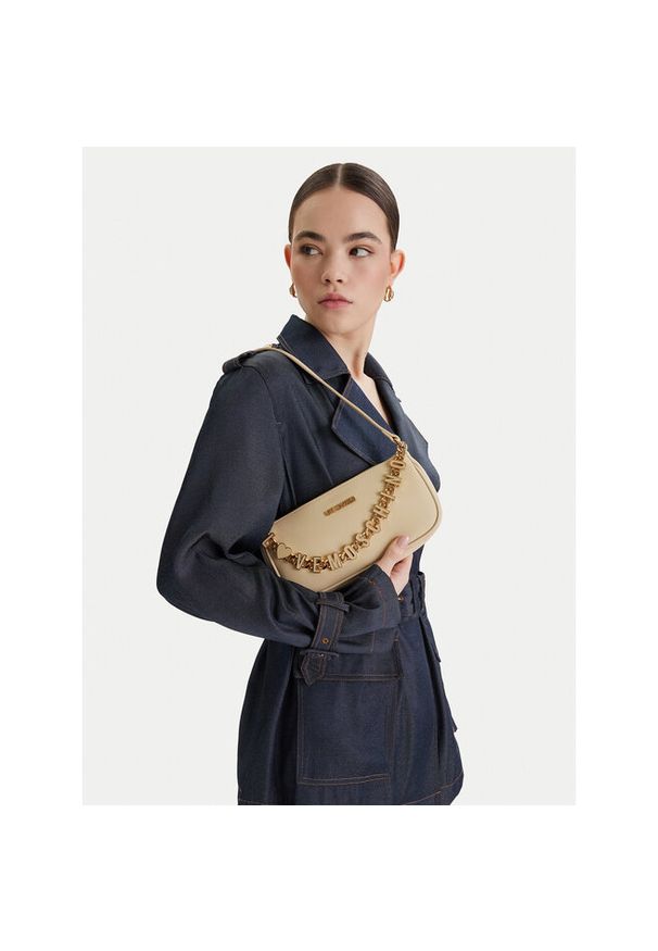 Love Moschino - Torebka LOVE MOSCHINO. Kolor: beżowy