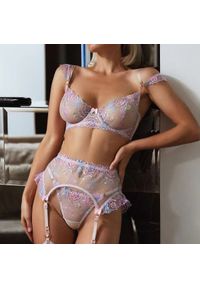 Intica - Koronkowy komplet bielizny z regulowanymi ramiączkami Alverta. Kolor: beżowy. Materiał: koronka #9