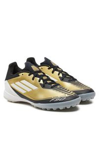 Adidas - adidas Buty do piłki nożnej F50 League Messi Turf IG9282 Złoty. Kolor: złoty. Materiał: skóra
