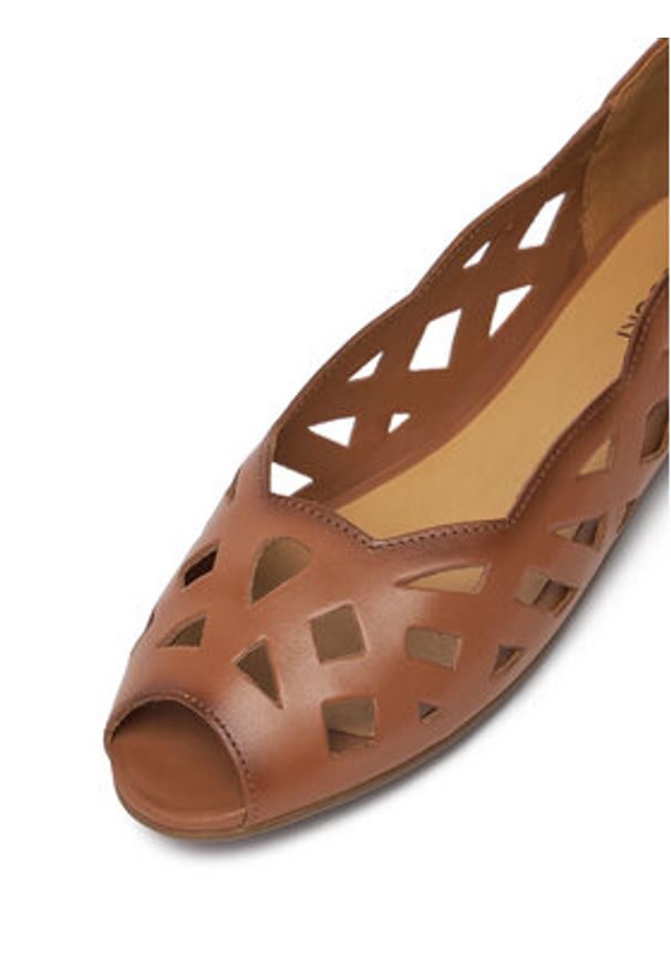 Lasocki Baleriny WI23-SORANO-13 Brązowy. Kolor: brązowy. Materiał: skóra