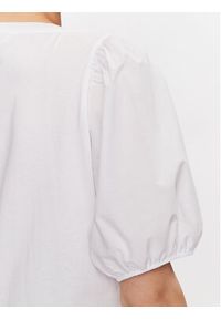 Moss Copenhagen Bluzka 17508 Biały Basic Fit. Kolor: biały. Materiał: bawełna #3
