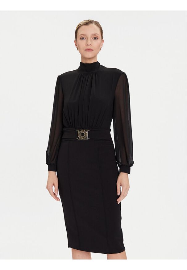 Rinascimento Sukienka koktajlowa CFC0126210003 Czarny Slim Fit. Kolor: czarny. Materiał: syntetyk. Styl: wizytowy