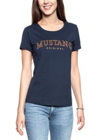 Mustang - MUSTANG T SHIRT DAMSKI Alexia C Print DARK SAPPHIRE 1008380 4136. Wzór: nadruk #6