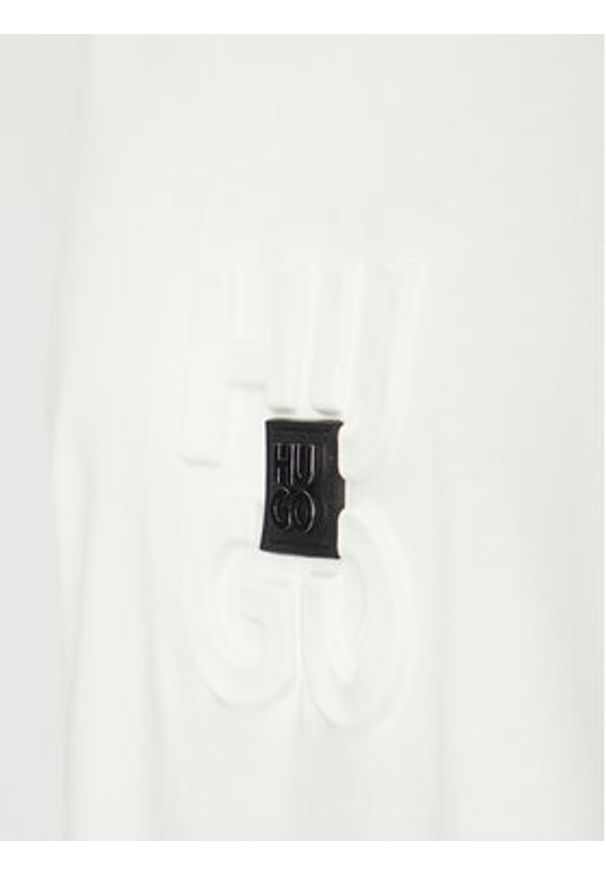 Hugo - HUGO T-Shirt Debostac 50535499 Écru Relaxed Fit. Materiał: bawełna