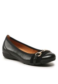 Baleriny Gabor 24.168.37 Schwarz (gold). Kolor: czarny. Materiał: skóra #1
