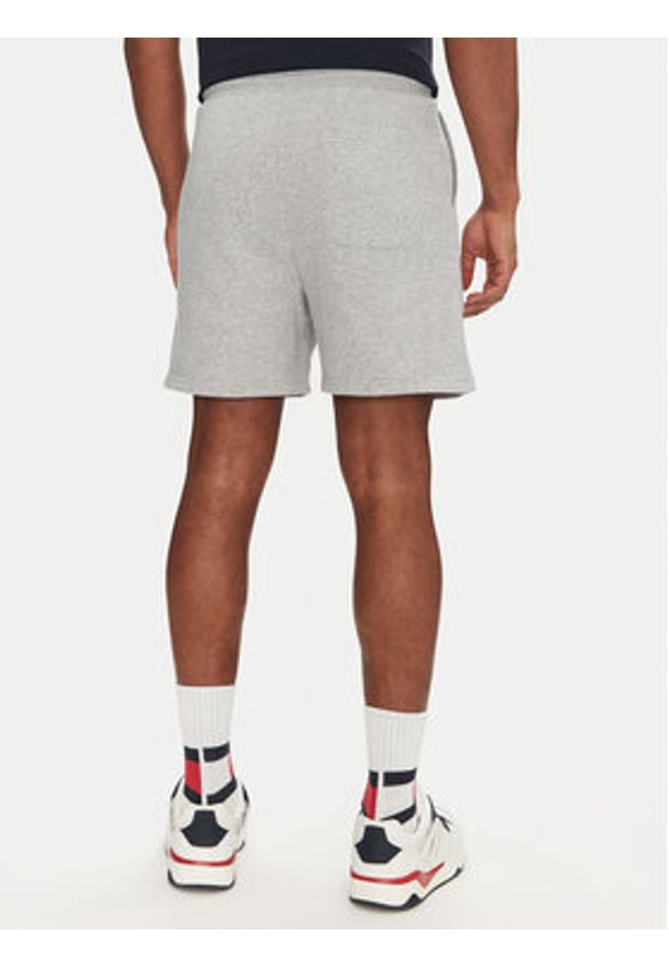 Tommy Jeans Szorty sportowe Flag Beach DM0DM21931 Szary Regular Fit. Kolor: szary. Materiał: bawełna. Styl: sportowy