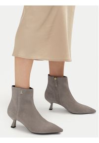 Patrizia Pepe Botki 8Y0093/L033-S690 Szary. Kolor: szary. Materiał: skóra, zamsz #3