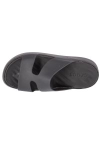 Klapki Crocs Gataway Platform H-Strap 209409-001 czarne. Okazja: na plażę. Nosek buta: otwarty. Kolor: czarny. Materiał: materiał. Sezon: lato. Obcas: na platformie #3