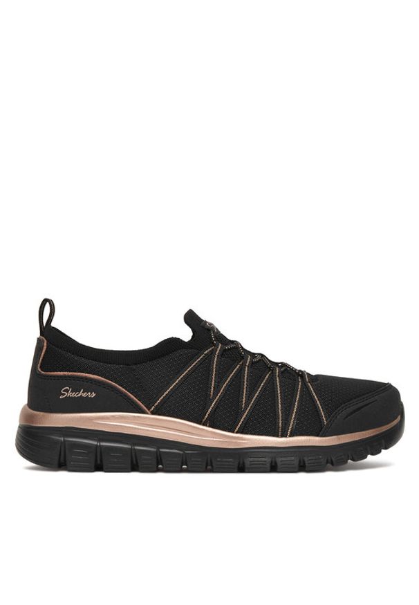 skechers - Skechers Sneakersy Graceful 100888/BKRG Czarny. Kolor: czarny. Materiał: materiał