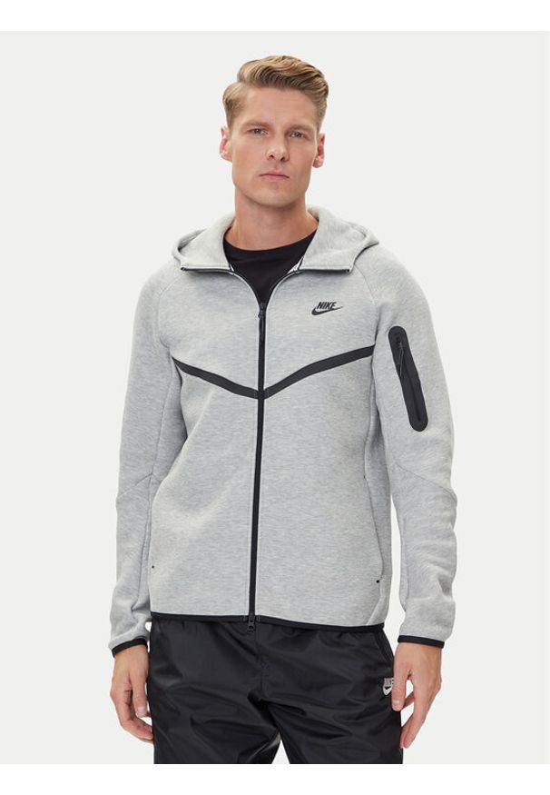 Nike Bluza Windrunner HV0949 Szary Regular Fit. Kolor: szary. Materiał: bawełna, syntetyk