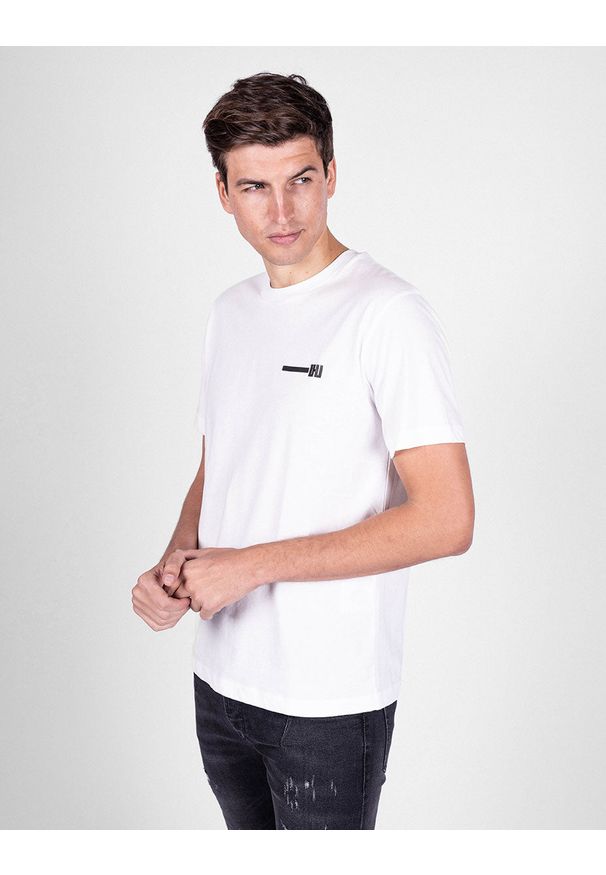 Les Hommes T-shirt "Urzn" | UHT201 700P | Urzn | Mężczyzna | Biały. Okazja: na co dzień. Kolor: biały. Materiał: bawełna. Wzór: nadruk. Styl: casual