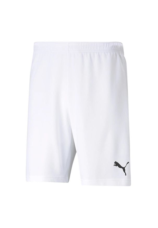 Puma - Męskie Spodenki Dresowe TeamRISE. Kolor: biały. Materiał: dresówka. Sport: turystyka piesza