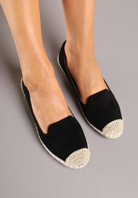 Renee - Czarne Espadryle z Motywem Plecionki Ralomea. Okazja: na co dzień, na imprezę. Kolor: czarny. Sezon: lato. Styl: elegancki, casual #6