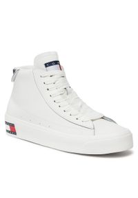 Sneakersy Tommy Jeans Tjw Vulc Leather Plat Mc EN0EN02285 Ecru YBL. Kolor: biały