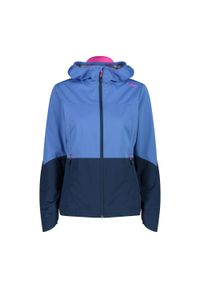 Kurtka softshell damska CMP Fix Hood. Kolor: niebieski. Materiał: softshell. Sport: turystyka piesza