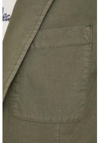Pepe Jeans marynarka bawełniana Bernstein kolor zielony. Okazja: na co dzień. Kolor: zielony. Materiał: bawełna. Styl: casual, klasyczny #4