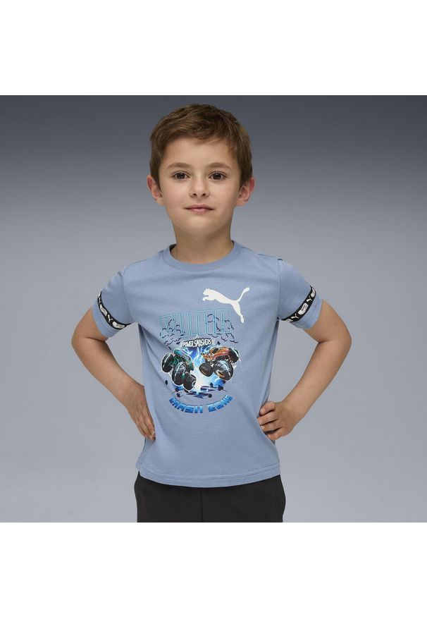 Puma - Koszulka dziecięca PUMA × HOT WHEELS™ MONSTER TRUCKS PUMA Cool Blue. Kolor: niebieski. Sport: joga i pilates
