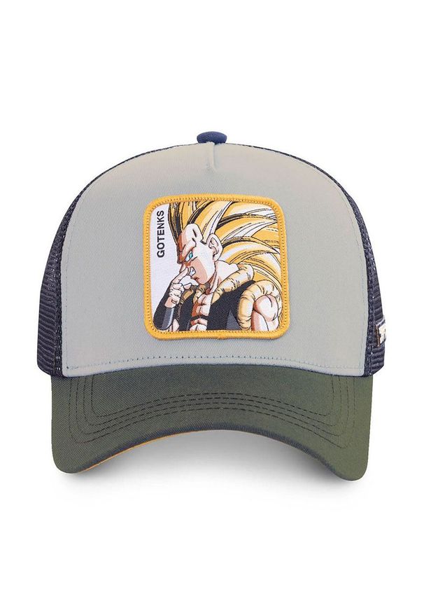 CapsLab - Capslab czapka Dragon Ball kolor szary z aplikacją. Kolor: szary. Wzór: aplikacja