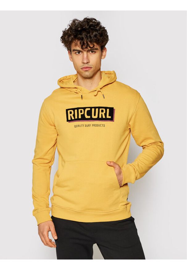 Rip Curl Bluza Bohed Hooded Pop CFEYN4 Żółty Regular Fit. Kolor: żółty. Materiał: bawełna