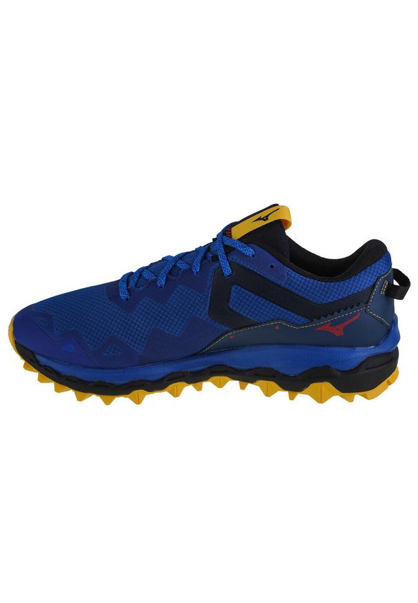 Buty Mizuno Wave Mujin 9 M J1GJ227001. Zapięcie: sznurówki. Kolor: niebieski. Materiał: guma, materiał, syntetyk, tkanina. Szerokość cholewki: normalna. Model: Mizuno Wave