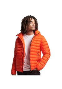 Kurtka turystyczna męska Superdry Hooded Fuji Sport. Kolor: pomarańczowy. Materiał: nylon. Sport: turystyka piesza