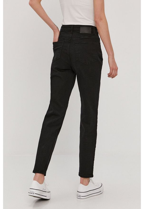 Pieces Jeansy damskie high waist. Stan: podwyższony. Kolor: czarny