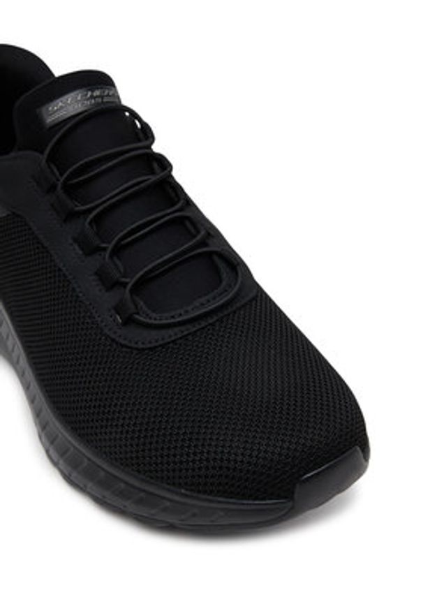 skechers - Skechers Sneakersy Bobs Squad Chaos-Tough Walk 118303/BBK Czarny. Kolor: czarny. Materiał: materiał
