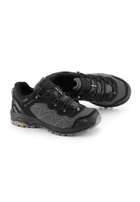 ALPINE PRO - Buty niskie trekkingowe unisex Alpine Pro Ibane 2 Vibram. Kolor: czarny. Materiał: skóra, welur. Styl: sportowy. Sport: turystyka piesza