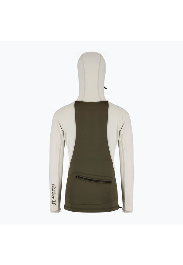 Longsleeve do pływania męski Hurley Coast Guard Hooded Surf Top. Kolor: beżowy