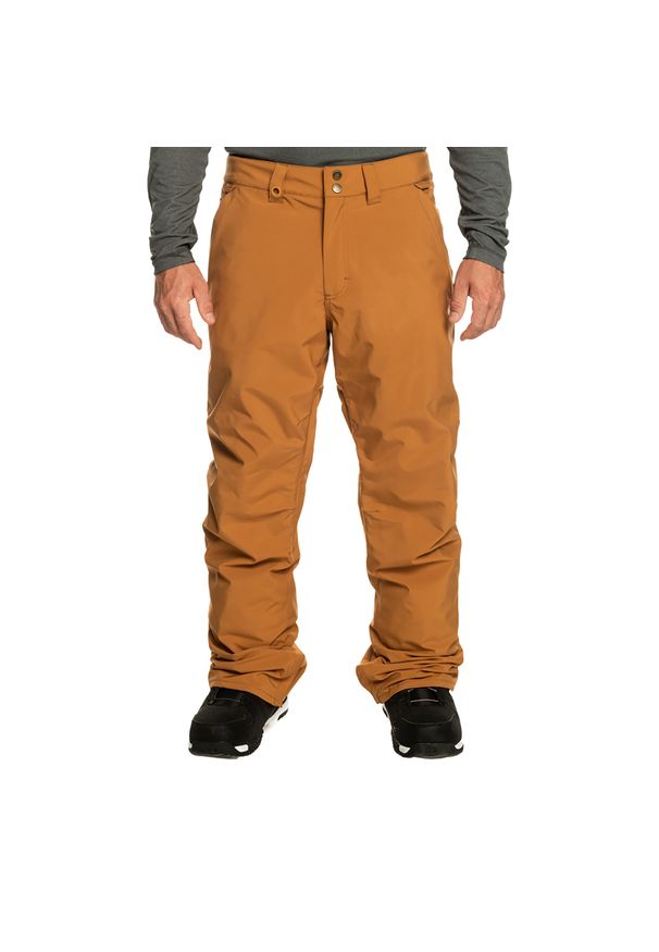 Spodnie snowboardowe męskie Quiksilver Estate. Kolor: brązowy. Sport: snowboard