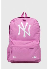 New Era plecak kolor różowy duży z nadrukiem NEW YORK YANKEES. Kolor: różowy. Wzór: nadruk #1