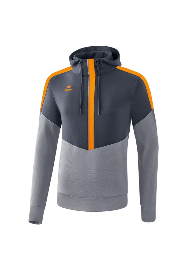 ERIMA - Bluza dziecięca z kapturem Erima Squad. Typ kołnierza: kaptur. Kolor: szary. Sport: piłka ręczna, fitness