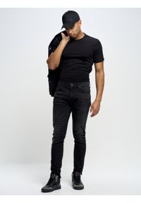 Big-Star - Spodnie jeans męskie czarne Terry Carrot 956. Kolor: czarny. Styl: klasyczny, elegancki #4