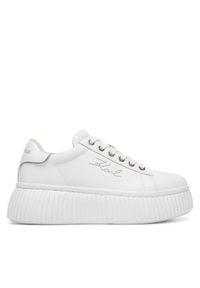 Karl Lagerfeld - KARL LAGERFELD Sneakersy KL42318E Biały. Kolor: biały. Materiał: skóra