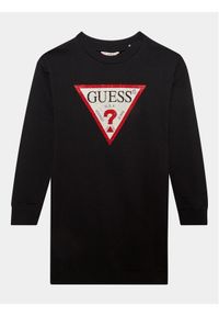 Guess Sukienka codzienna J3YK20 KA6R3 Czarny Regular Fit. Okazja: na co dzień. Kolor: czarny. Materiał: bawełna. Typ sukienki: proste. Styl: casual