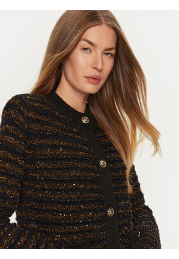 SIMONA CORSELLINI - Simona Corsellini Marynarka A24CPGIO02 Czarny Regular Fit. Kolor: czarny. Materiał: syntetyk