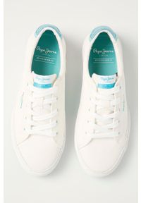 Pepe Jeans - Tenisówki Kenton Basss. Nosek buta: okrągły. Zapięcie: sznurówki. Kolor: biały. Materiał: guma #3