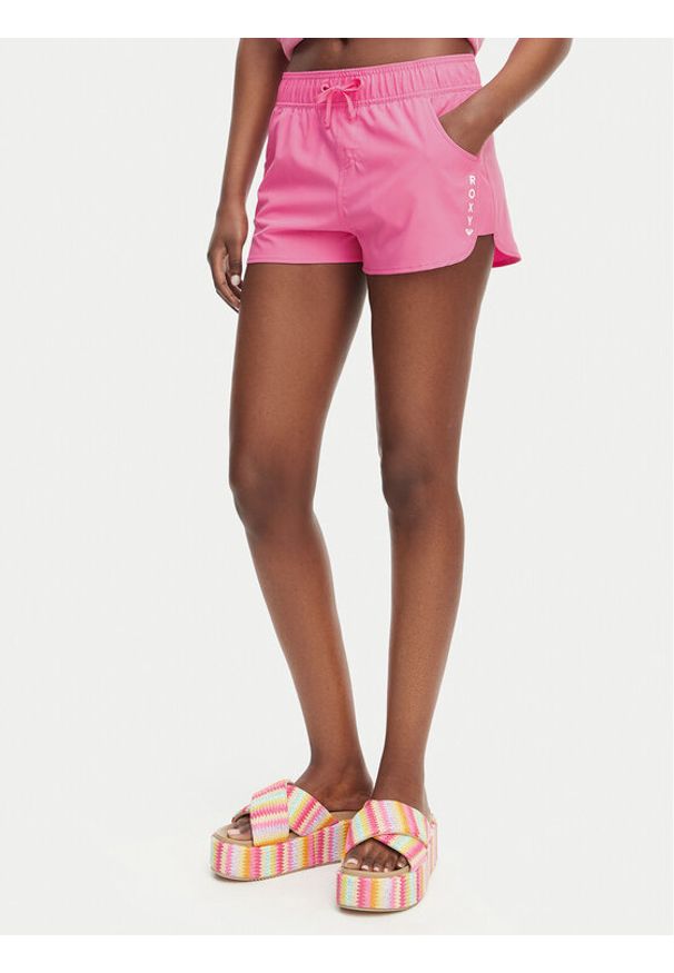 Roxy Szorty sportowe ERJBS03298 Różowy jasny Regular Fit. Kolor: różowy. Materiał: syntetyk