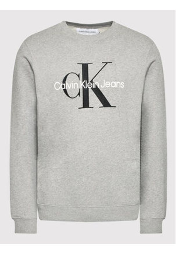 Calvin Klein Jeans Bluza J30J320933 Szary Regular Fit. Kolor: szary. Materiał: bawełna