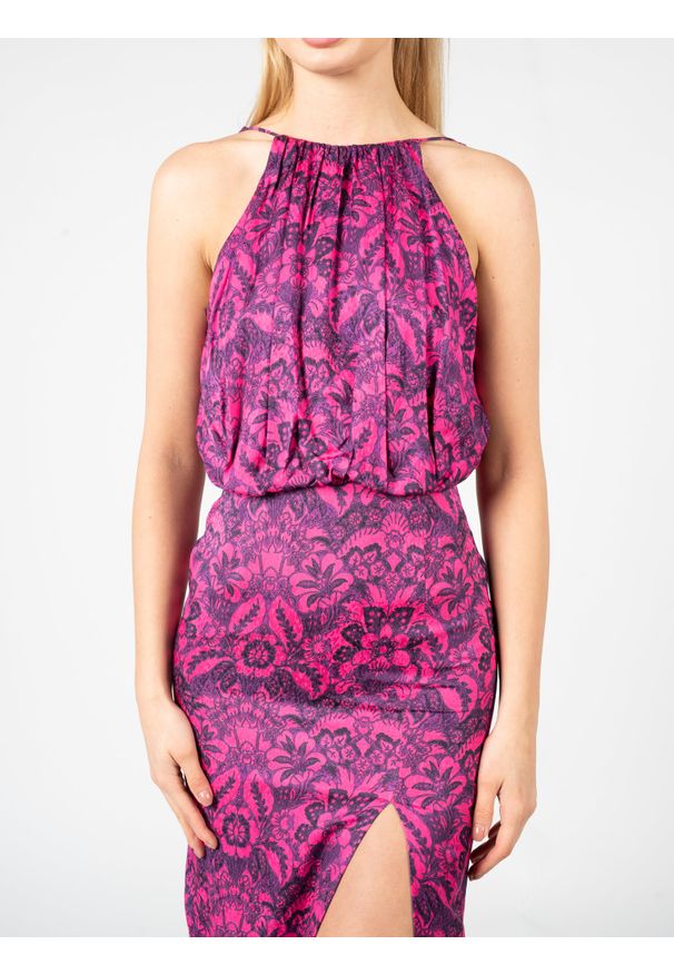 Pinko Sukienka "Alfreda 2" | 1G183X A016 | Kobieta | Różowy, Fioletowy. Kolor: fioletowy, wielokolorowy, różowy. Materiał: wiskoza. Styl: elegancki. Długość: maxi