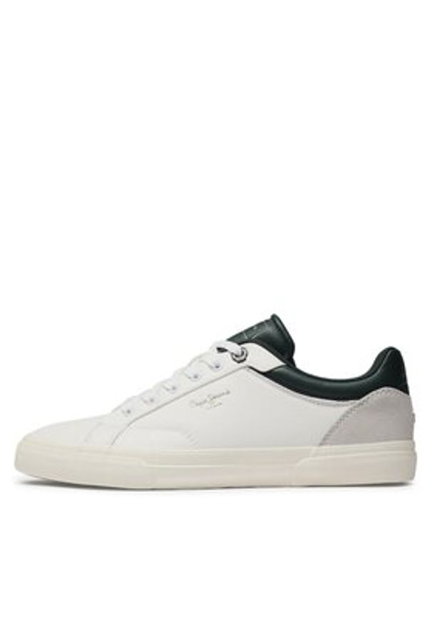 Pepe Jeans Sneakersy PMS31006 Biały. Kolor: biały. Materiał: skóra