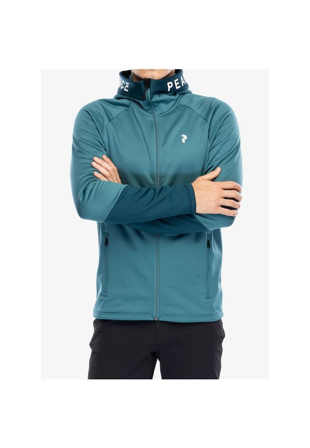 Bluza z kapturem męska Peak Performance Rider Zip Hood. Typ kołnierza: kaptur. Kolor: zielony
