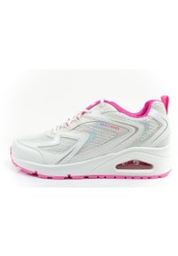 skechers - Buty sportowe damskie Skechers Uno-So Wavy. Kolor: biały, wielokolorowy, różowy. Materiał: skóra ekologiczna, tkanina. Szerokość cholewki: normalna. Wzór: aplikacja