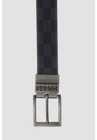 Guess - GUESS Czarny dwustronny męski pasek w monogram Reversible Logo Belt, Rozmiar M. Kolor: czarny. Styl: elegancki, casual #3